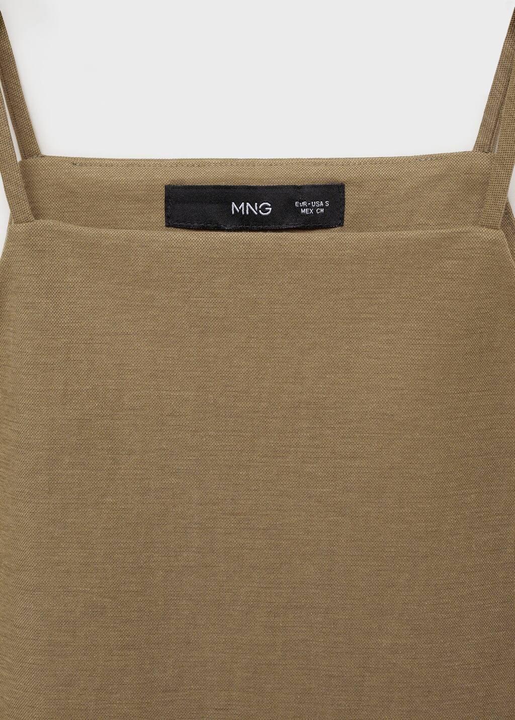 Khaki Halter Neck Cotton Top, , large image number 4