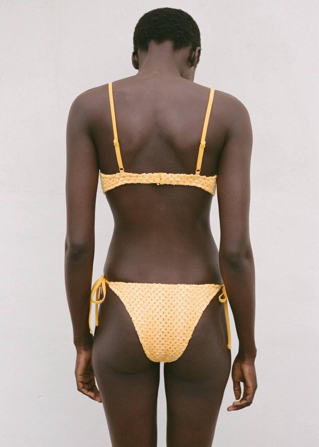 YELLOW Crochet bikini bottom, , large image number 4