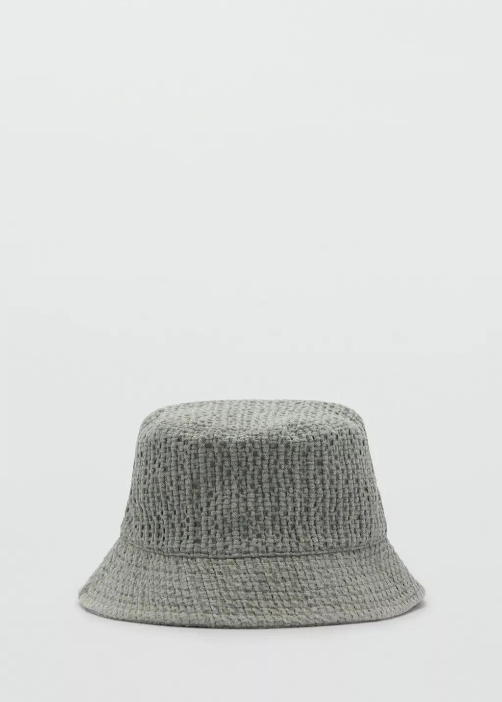 Green Textured Cotton Bucket Hat, Green, large image number 2