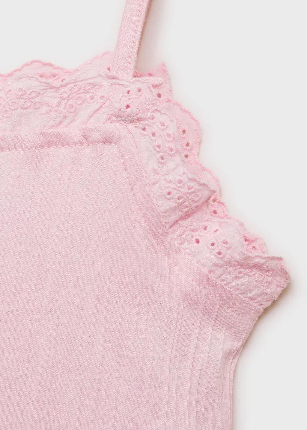 Pink Top With Swiss Embroidery Detail, Kids Girl, , large image number 2