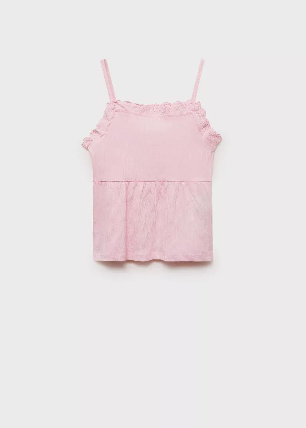 Pink Top With Swiss Embroidery Detail, Kids Girl, , large image number 3