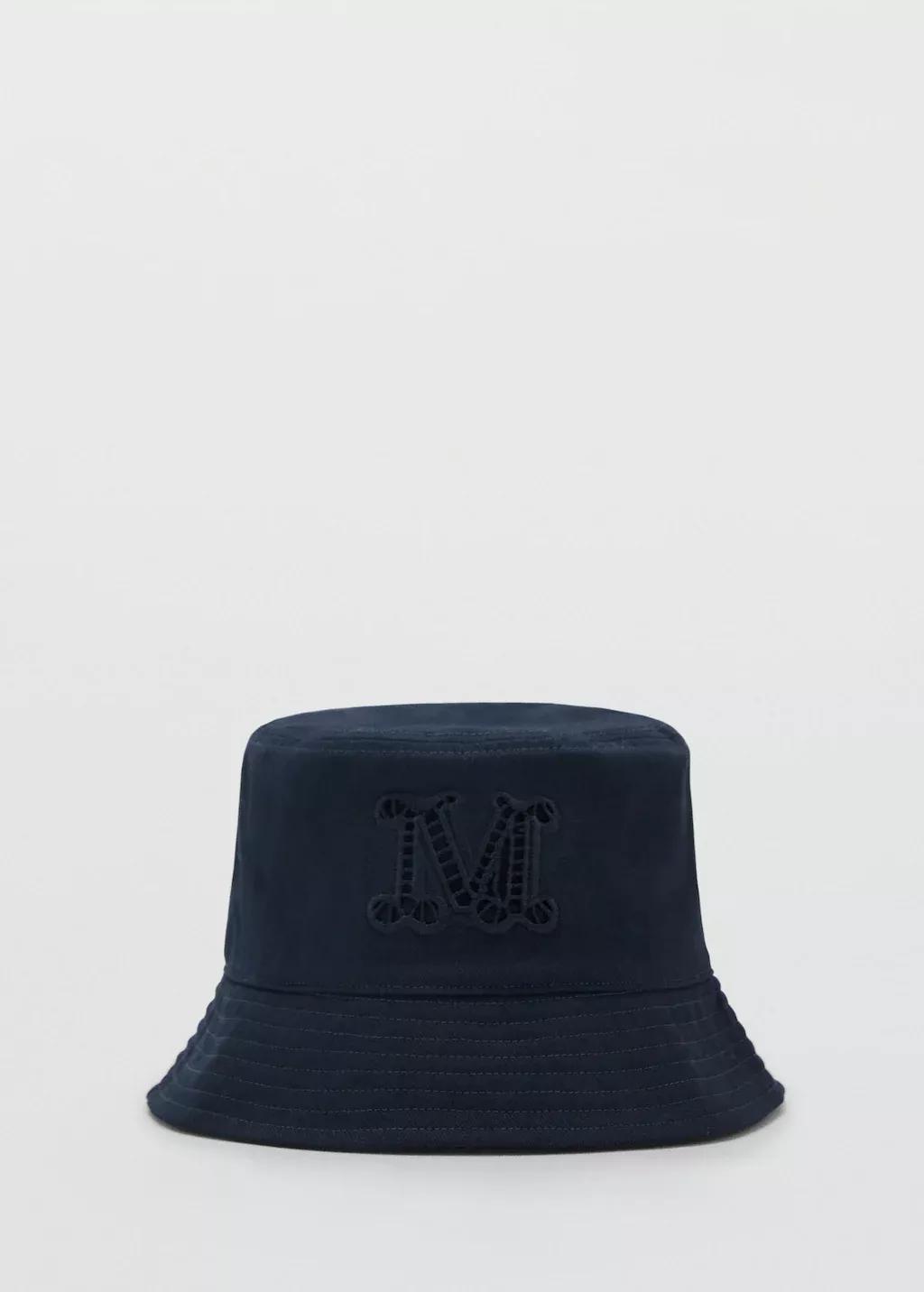 Navy Bucket Hat With Embroidered Lettering, Navy, large image number 2