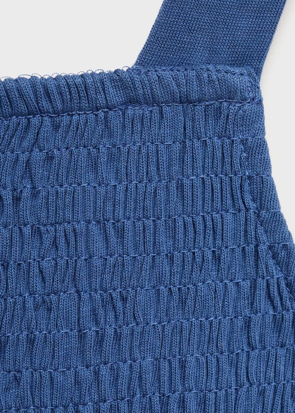 Blue Cotton Honeycomb Dress, Kids Girl, , large image number 4