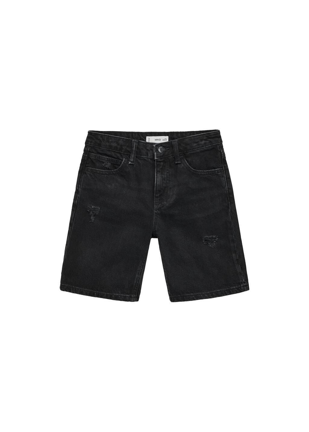 Grey Denim Bermuda Shorts, Kids Boy, , large image number 3