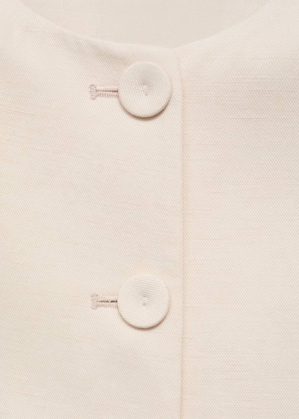 Grey Lt Pastel Linen-Blend Jacket With Buttons, , large image number 4