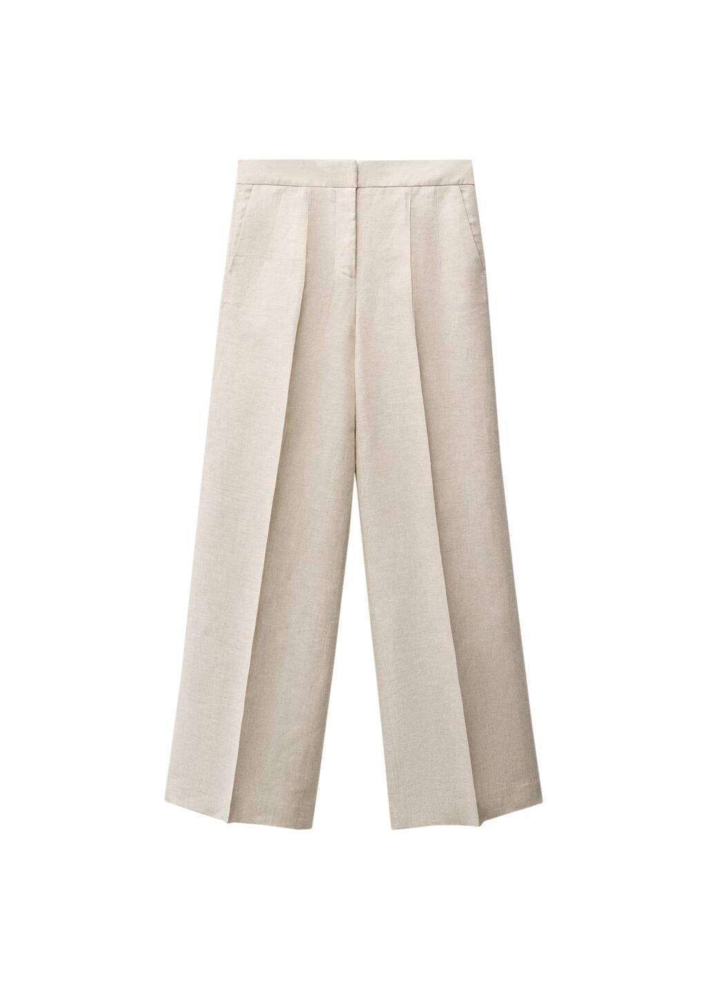 Grey Lt Pastel Linen Suit Trousers, , large image number 2