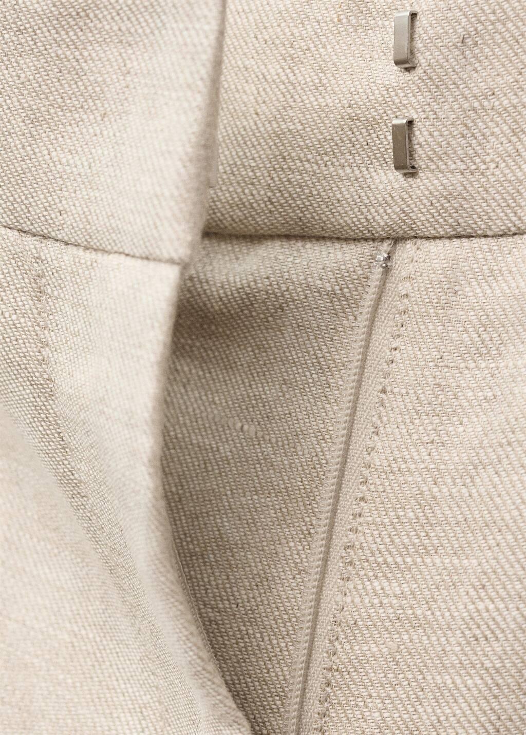Grey Lt Pastel Linen Suit Trousers, , large image number 5