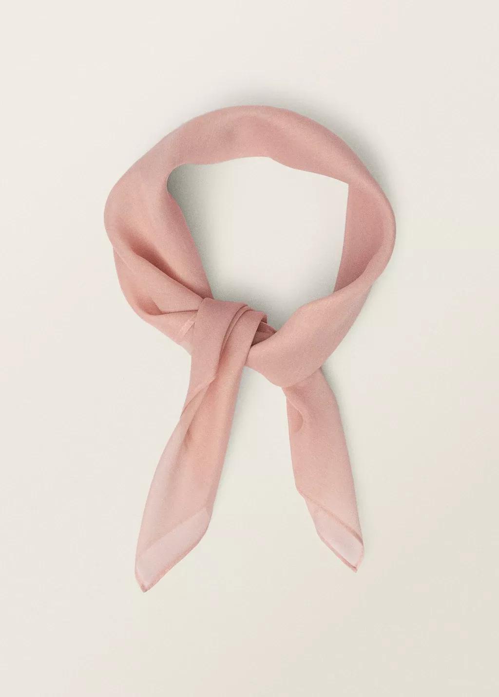 Pink Lt Pastel Plain Chiffon Scarf, Light-Pastel Pink, large image number 1