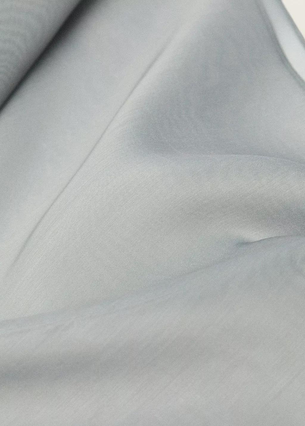 Grey Plain Chiffon Scarf, Grey, large image number 1