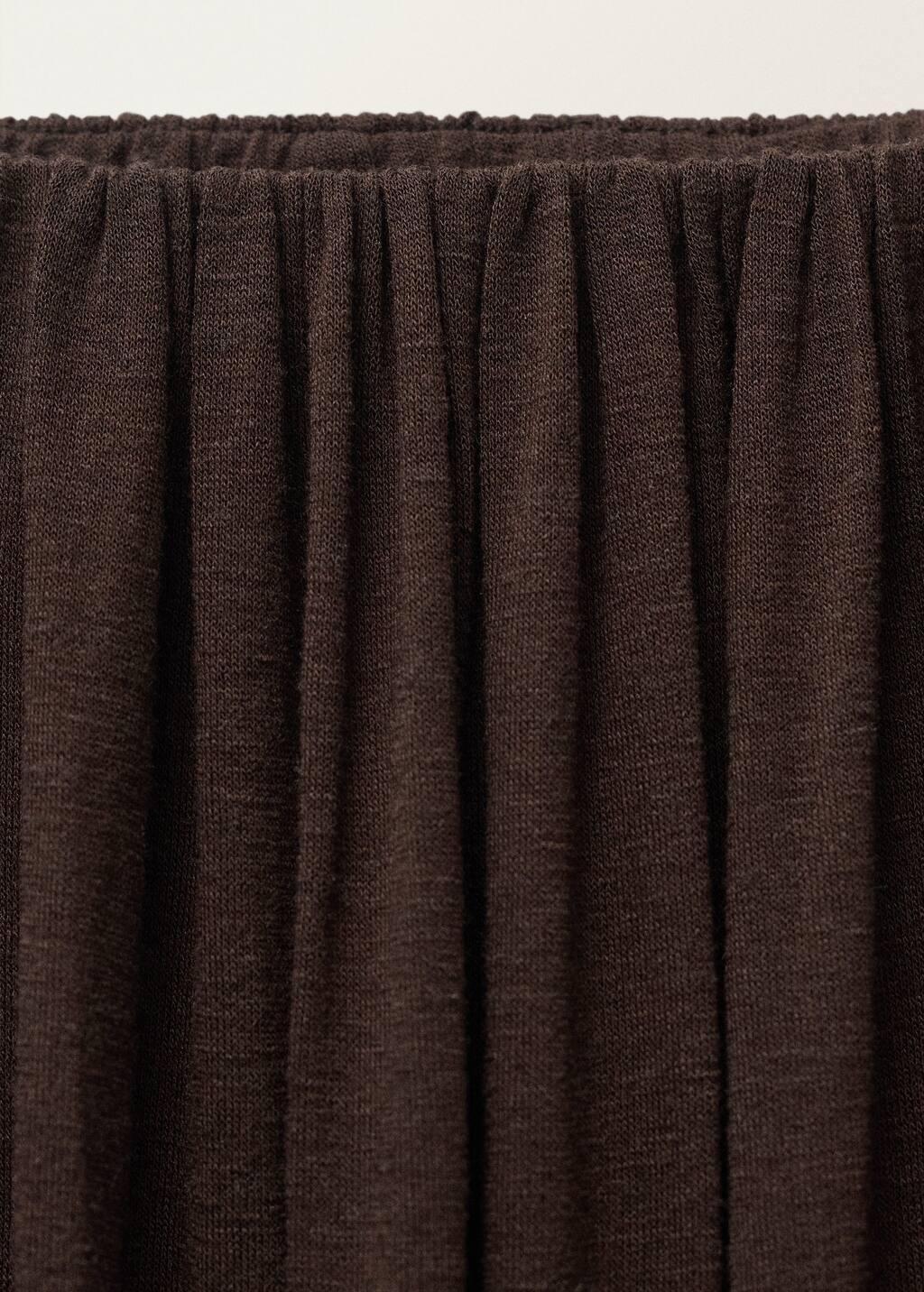 Brown Wool Blend Skirt With Puffed Hem, , large image number 2