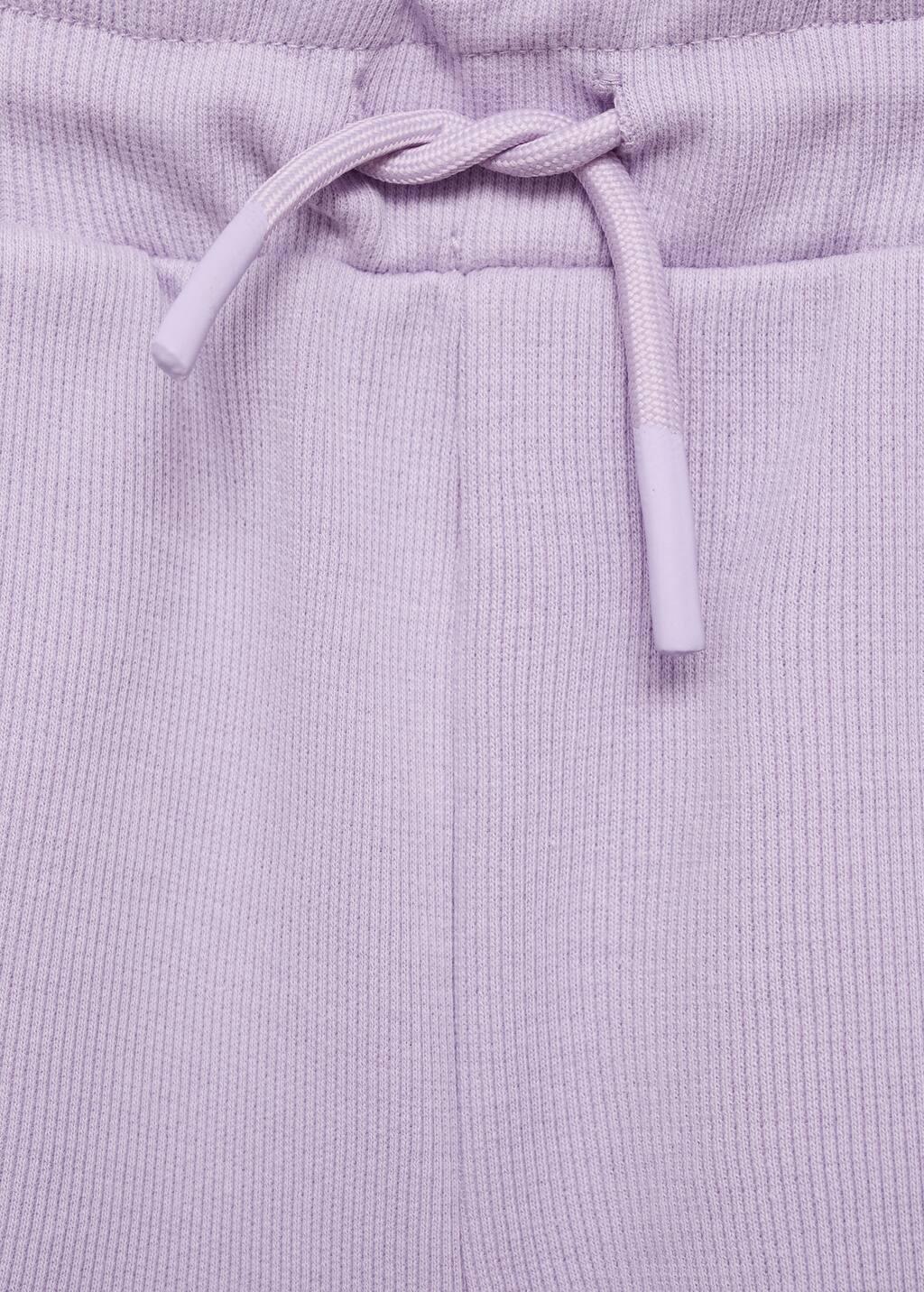 Purple Lt Pastel Elastic Waist Shorts, Kids Girl, , large image number 2