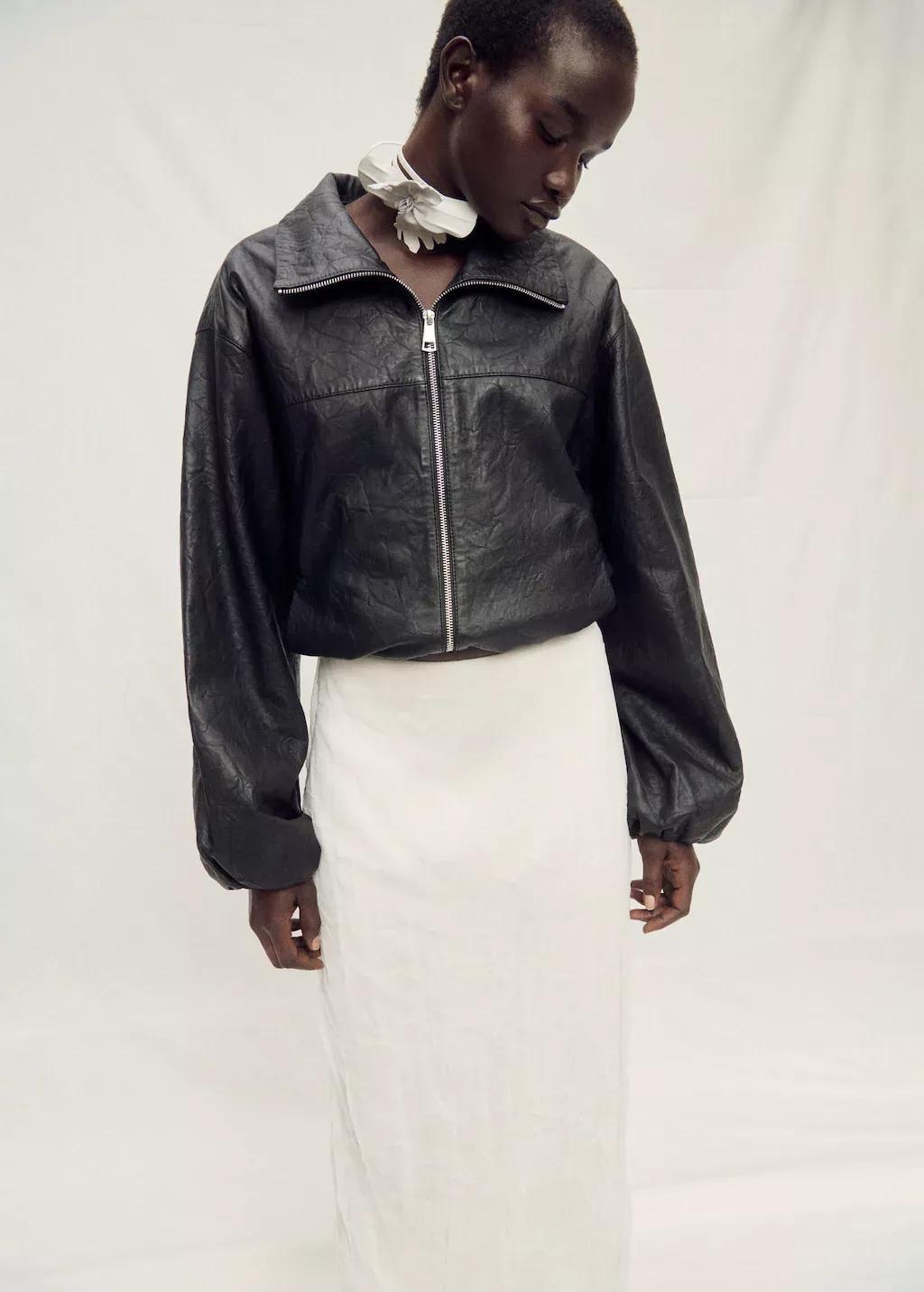 White Straight Tulle Skirt, , large image number 1