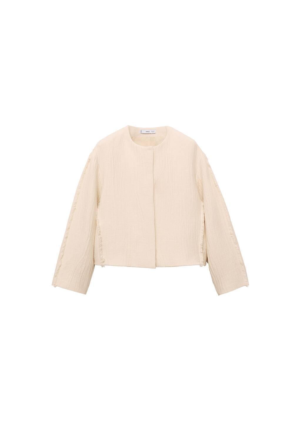 Brown Lt Pastel Oversized Cotton Jacket, , large image number 3
