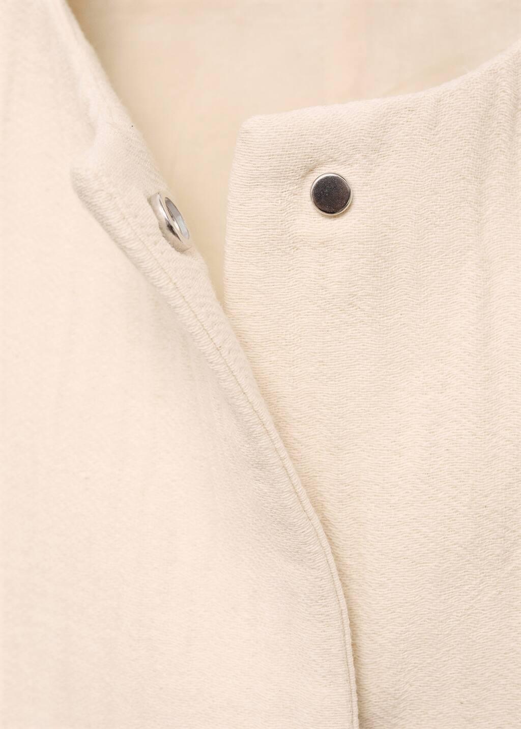 Brown Lt Pastel Oversized Cotton Jacket, , large image number 4