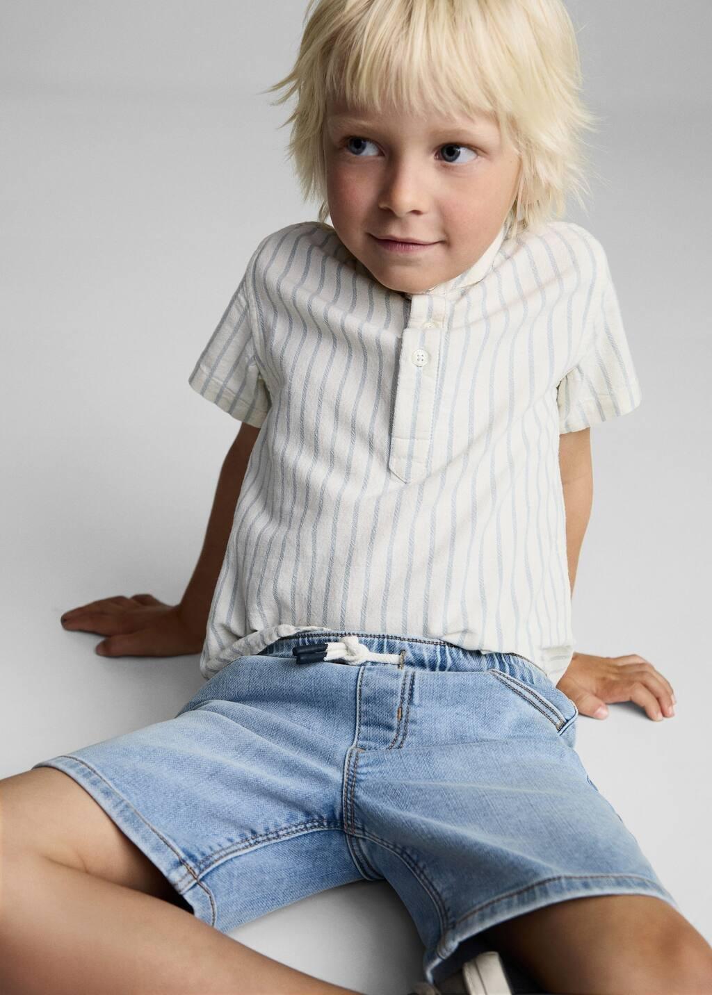 OPEN BLUE Denim cargo shorts, Baby Boy, , large image number 2