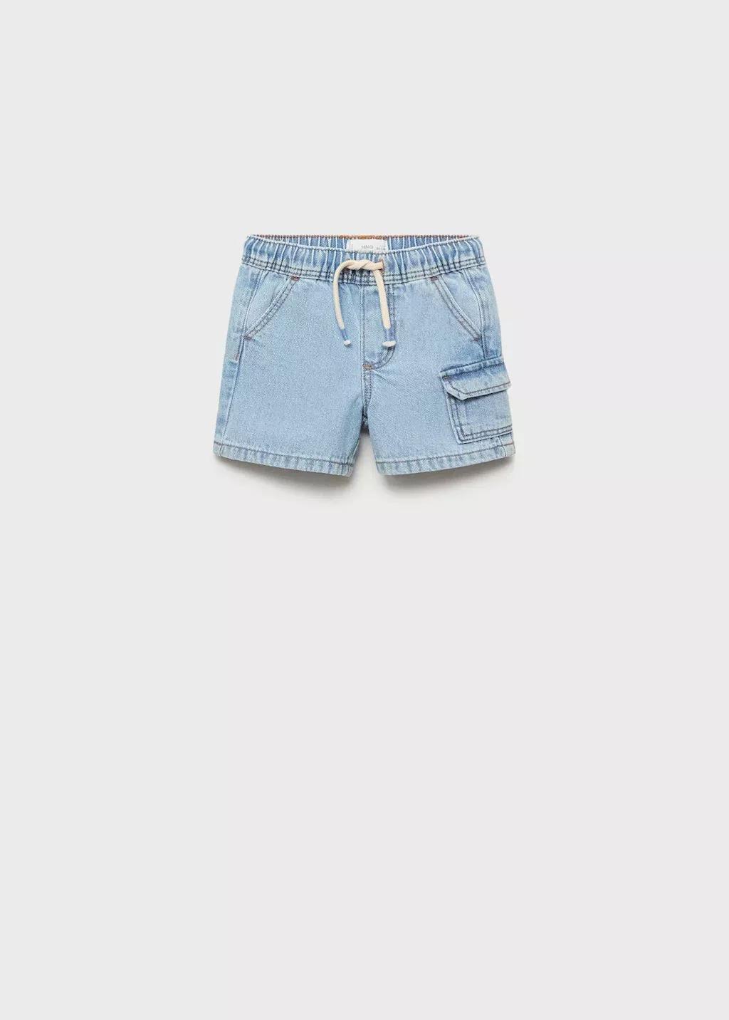 OPEN BLUE Denim cargo shorts, Baby Boy, , large image number 3