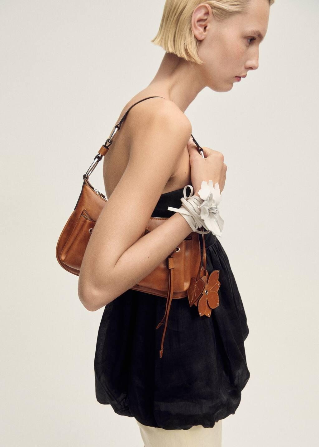 Black Balloon-Effect Ramie Top, , large image number 2