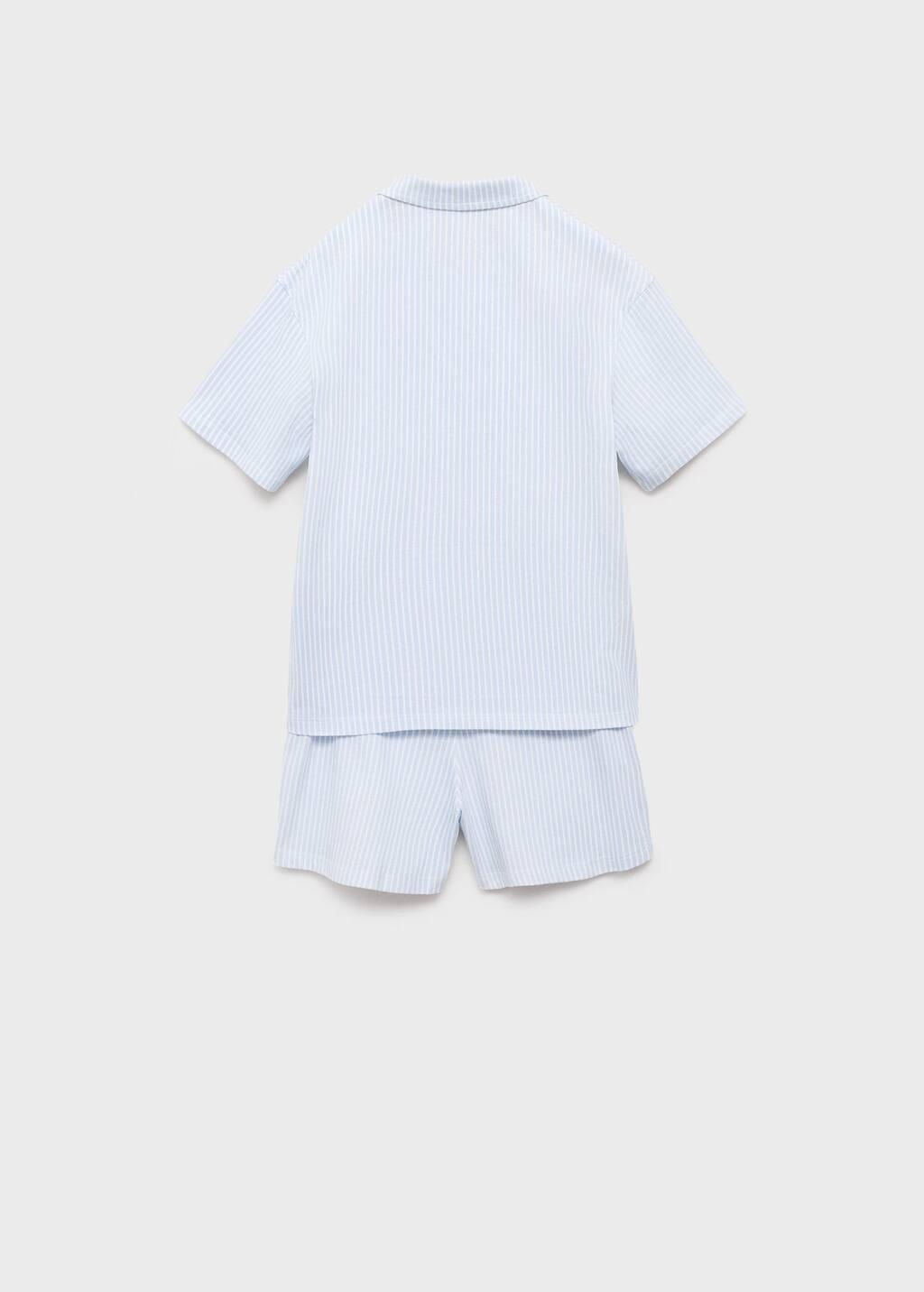 White Two-Piece Short Pyjamas, Kids Boy, , large image number 2