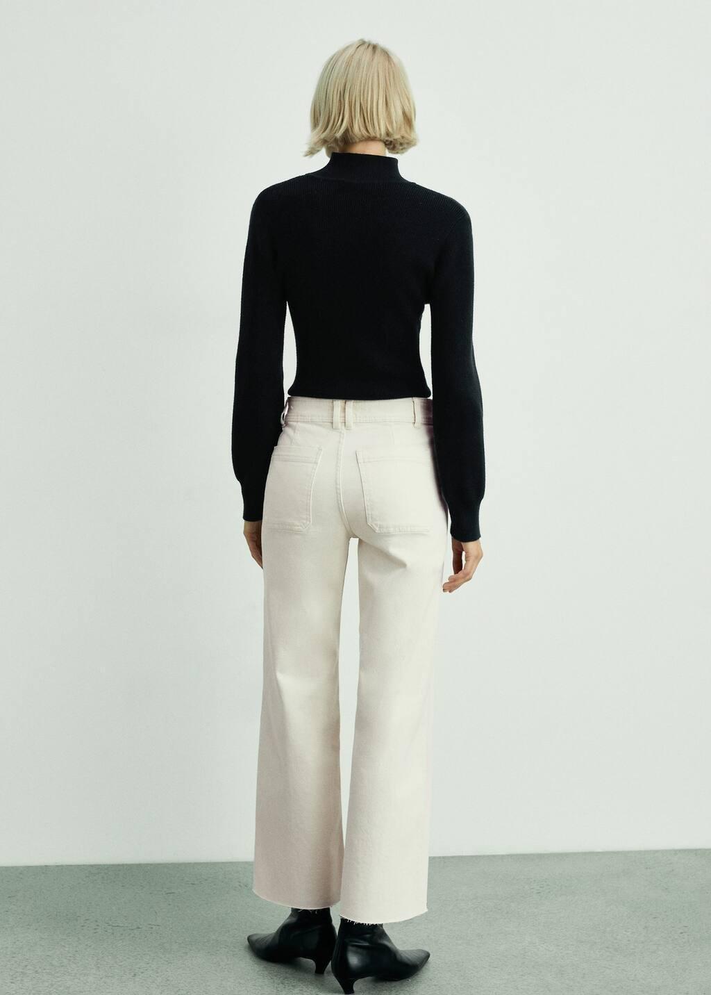 White Catherine Culotte High-Rise Jeans, , large image number 5