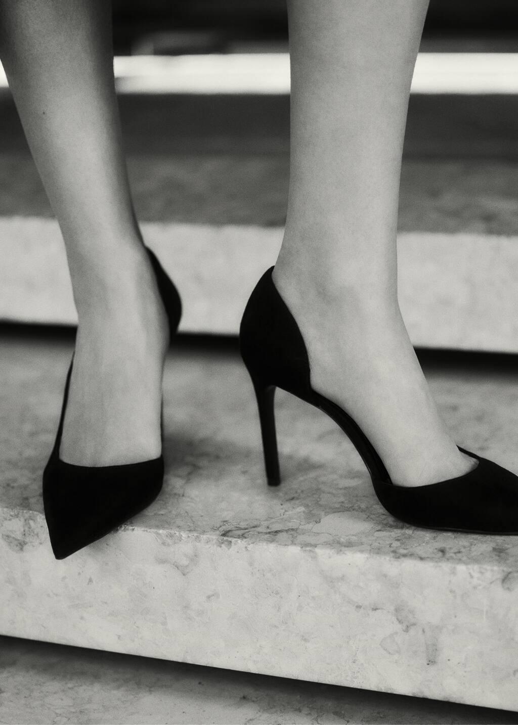 Black Asymmetrical Heeled Shoes, , large image number 4