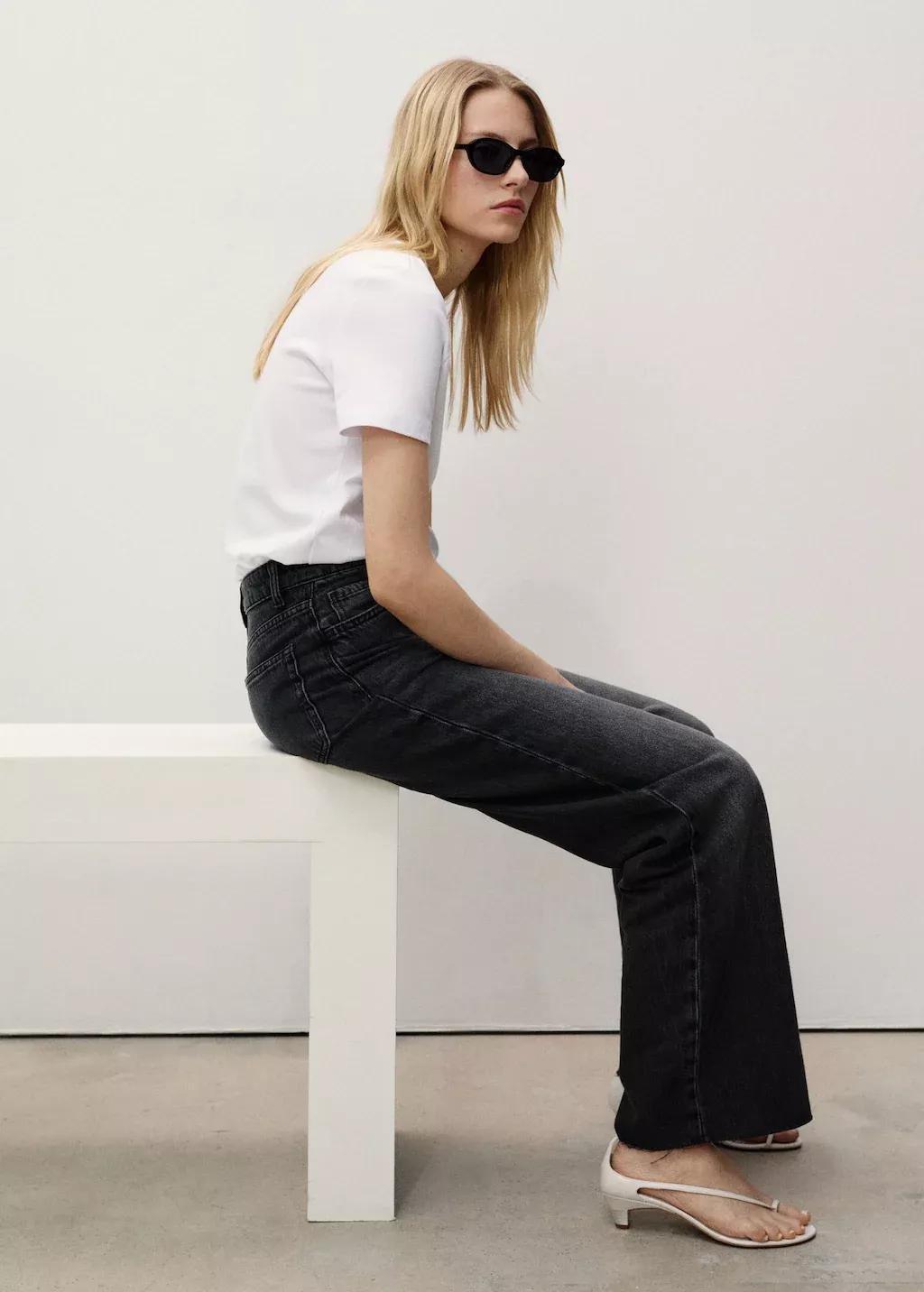 Grey Wide leg Jeans With High Waist Danila, , large image number 4