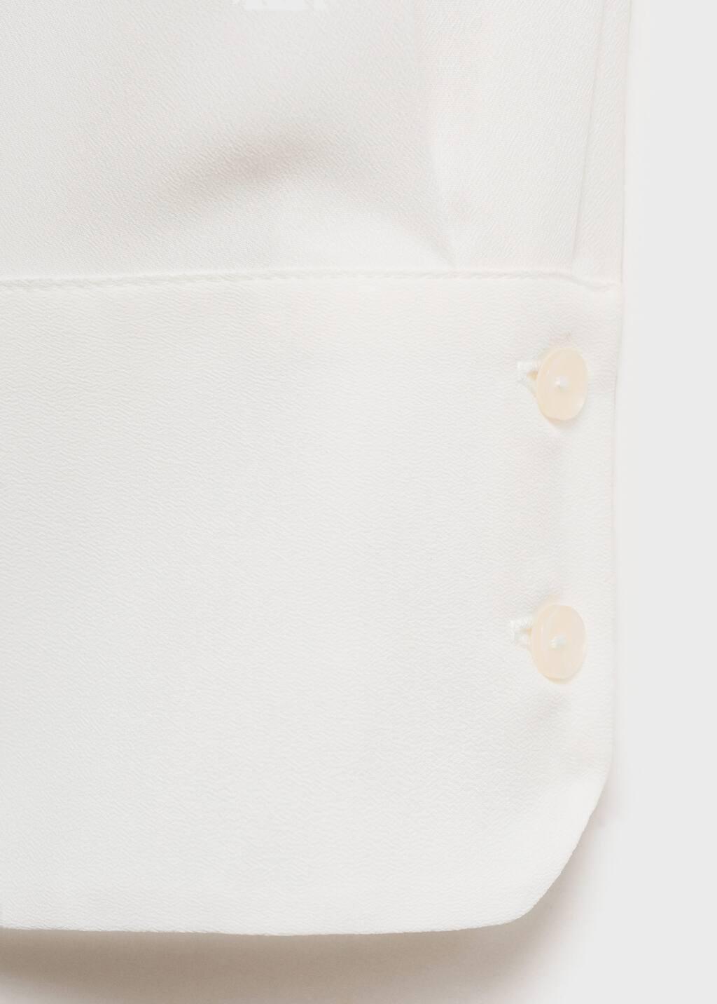 White Flowing Long Sleeve Shirt, , large image number 8