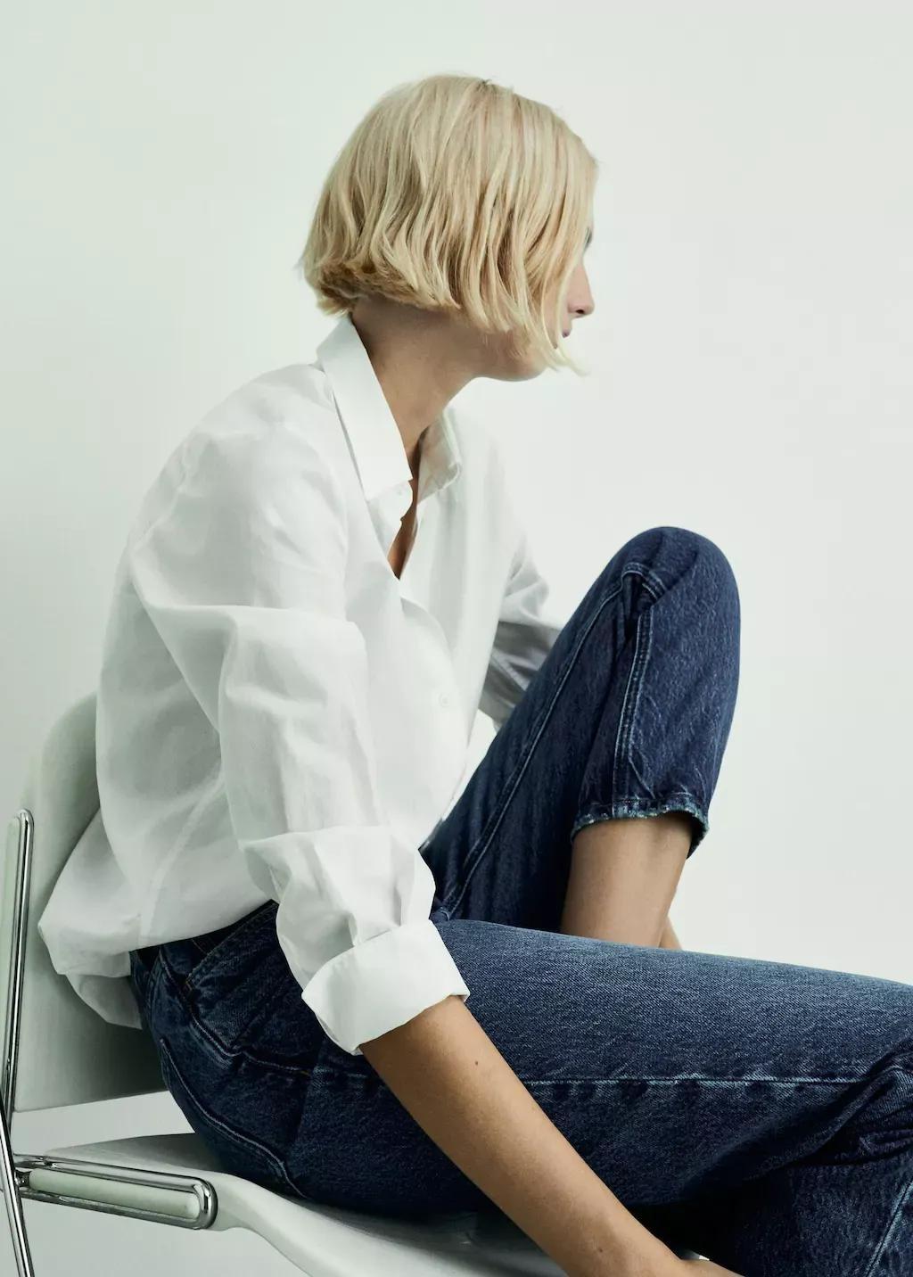 Blue Mom Jeans With High Waist Mom2000, , large image number 3
