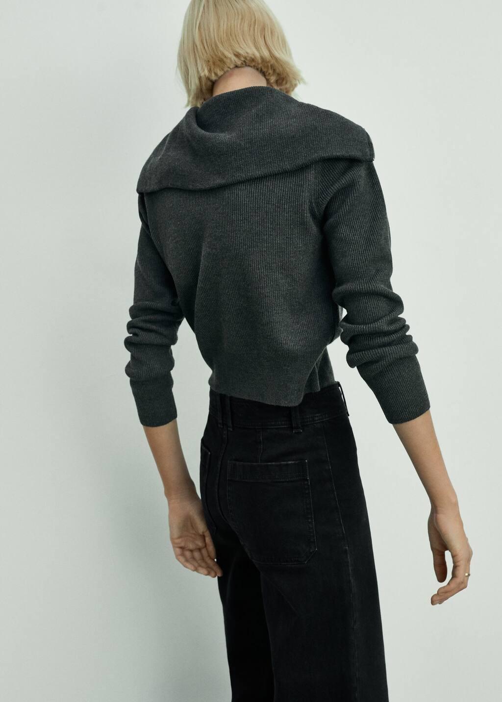 Grey Catherin Culotte High-Rise Jeans, , large image number 3
