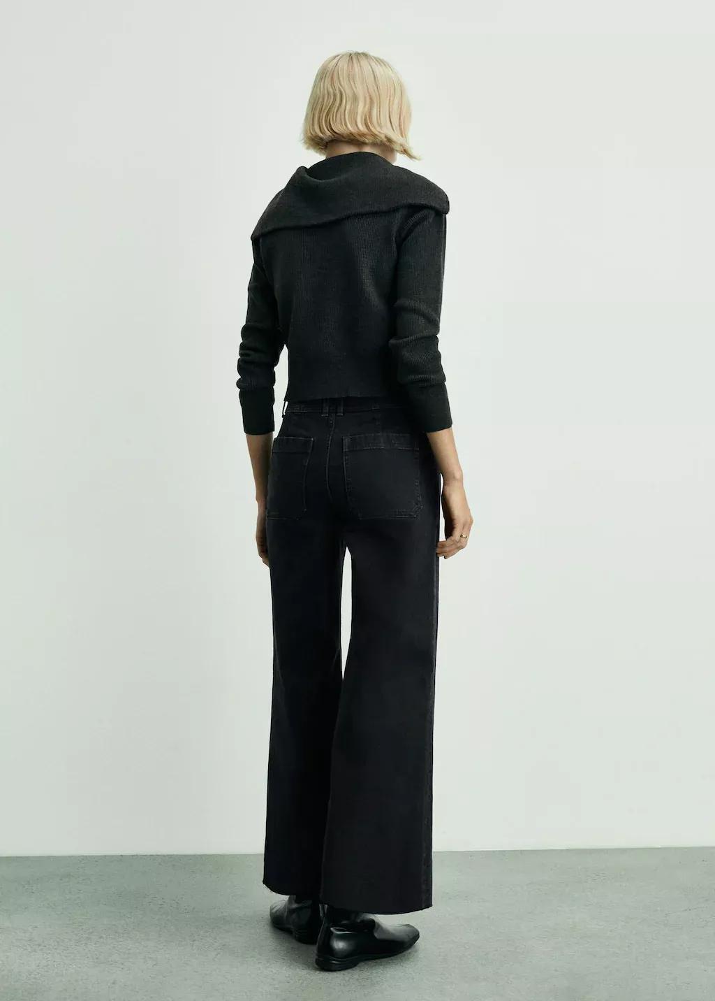 Grey Catherin Culotte High-Rise Jeans, , large image number 8