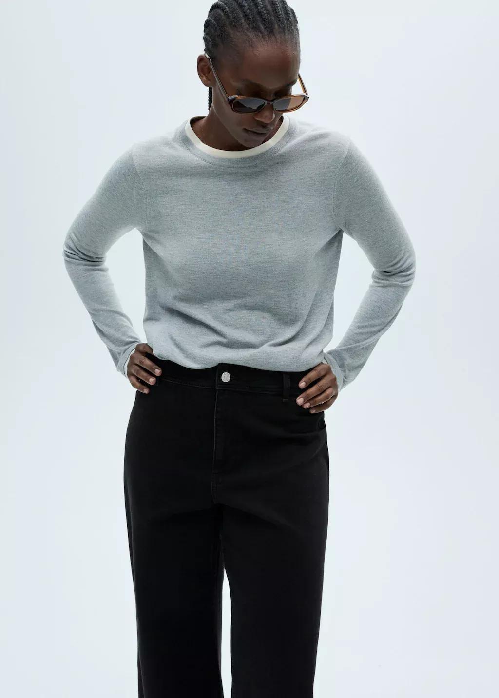 Grey Catherin Culotte High-Rise Jeans, , large image number 9