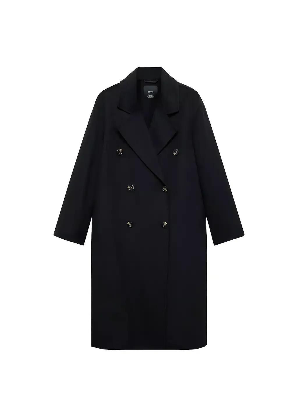 Black Handmade Oversized Wool Coat, , large image number 2
