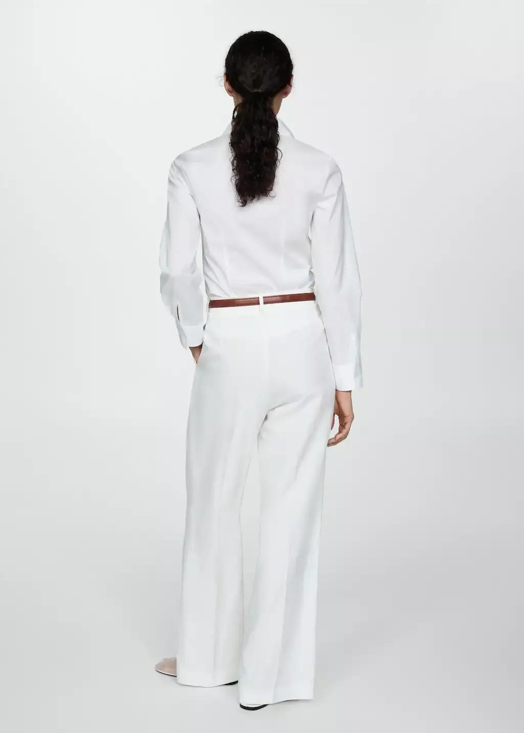 White Polka-Dot Satin Pyjama Trousers, , large image number 8