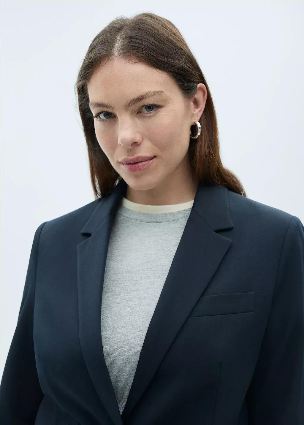 Navy Tailored Suit Blazer, , large image number 5