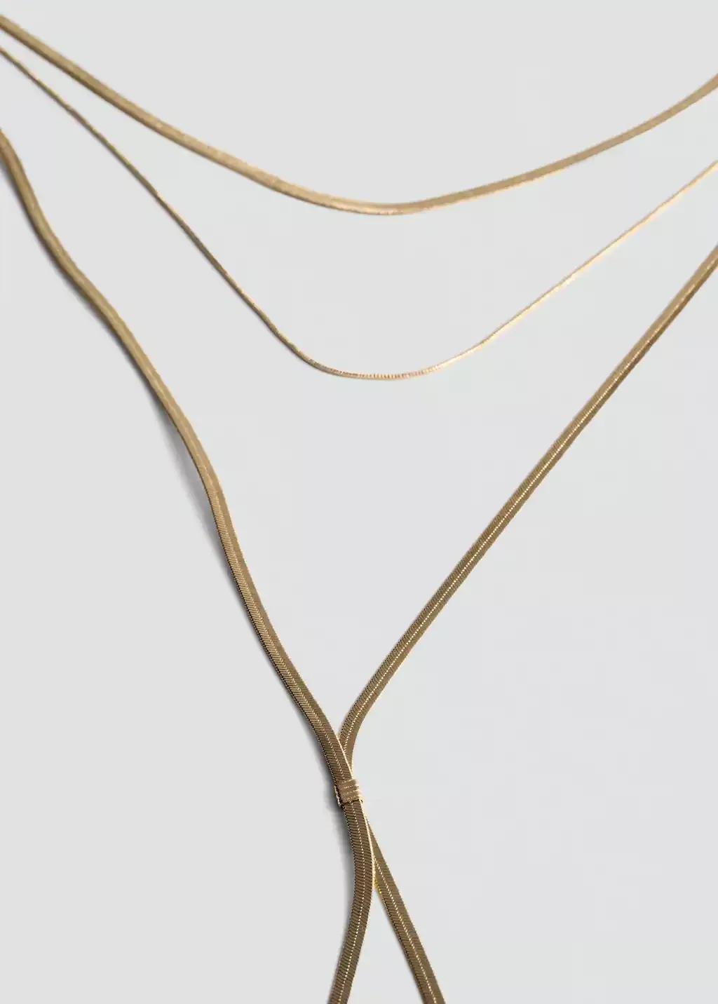 Gold Long, Three-Strand Chain, , medium