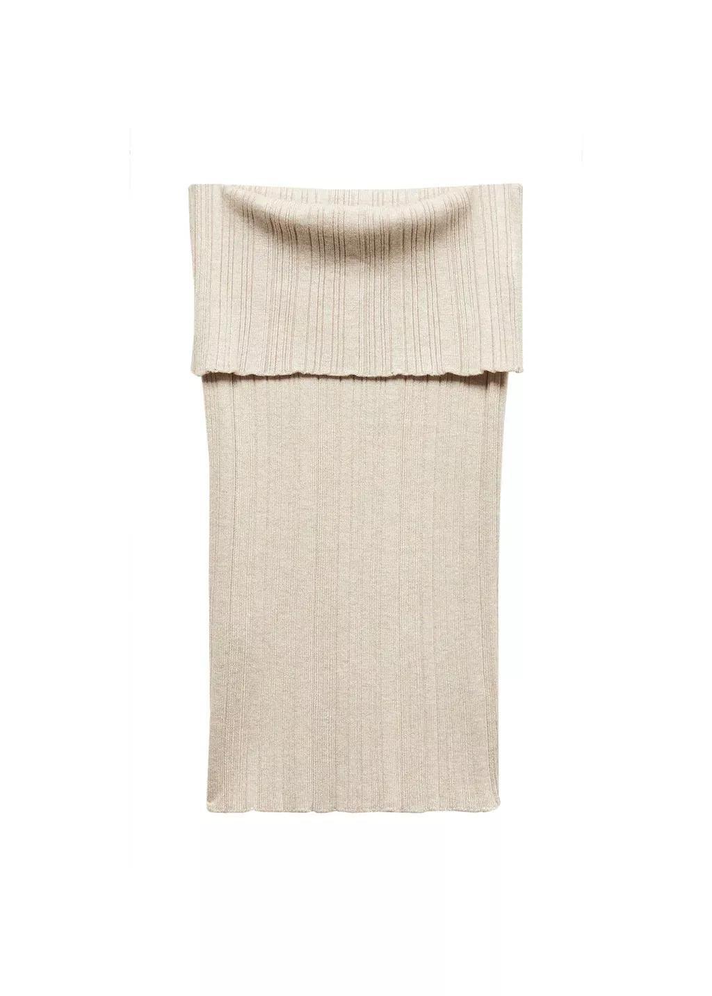 Grey Lt Pastel Strapless Knitted Top, , large image number 3