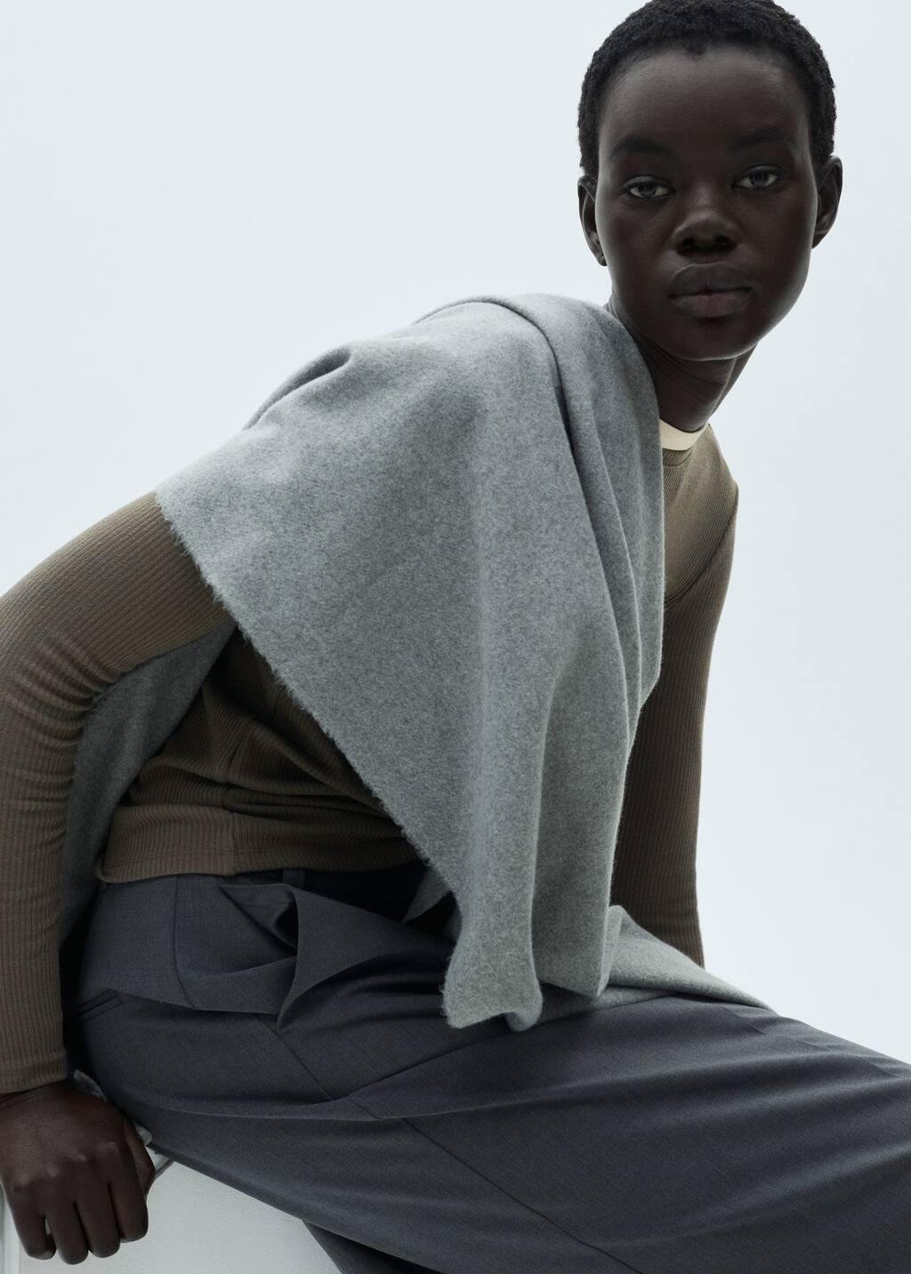Khaki Ribbed Long-Sleeved T-Shirt, , large image number 3