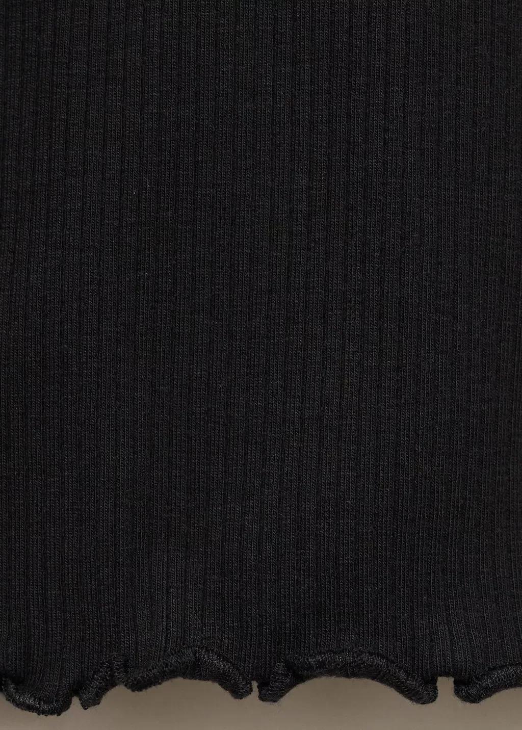 BLACK Ribbed high neck t-shirt, Baby Girl, , large image number 3