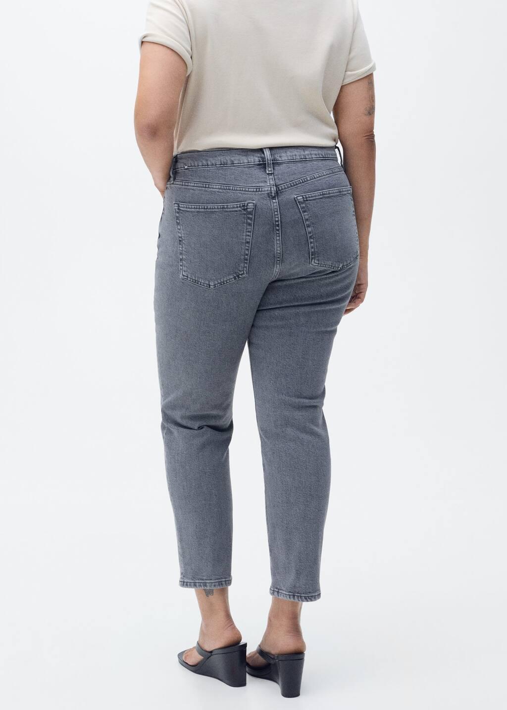 Grey Claudia Slim-Fit Cropped Jeans, , large image number 6