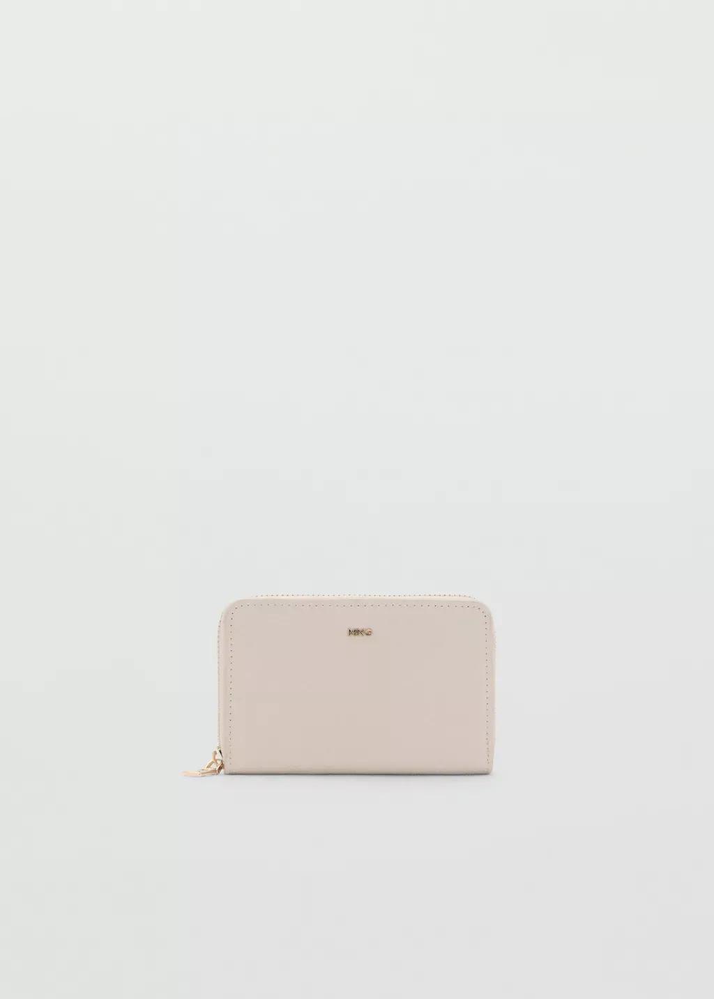 Cream Leather-Effect Wallet, Natural White, large image number 3
