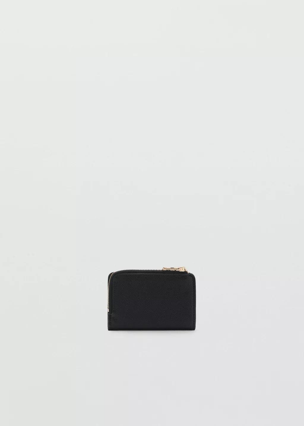 Black Leather-Effect Wallet, Black, large image number 0