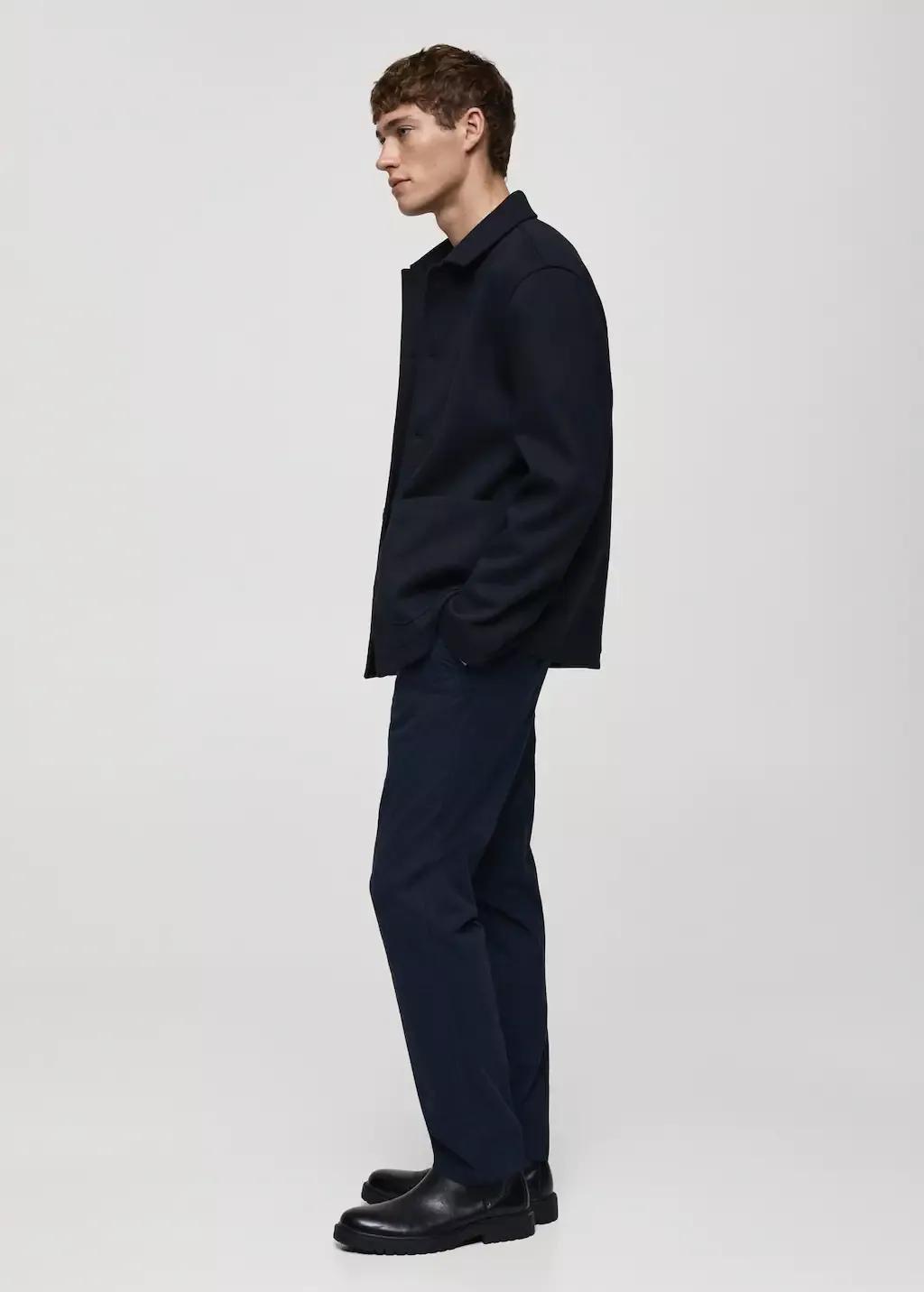 Blue Coat Made Of Virgin Wool, , large image number 3