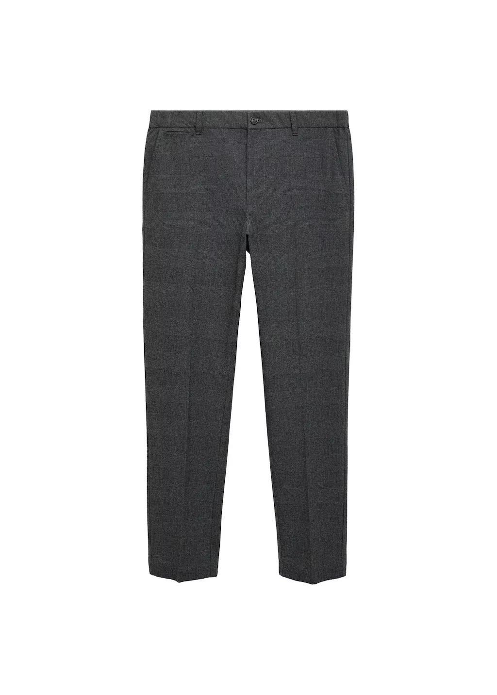 Grey Prince Of Wales Check Flannel Trousers, , large image number 2
