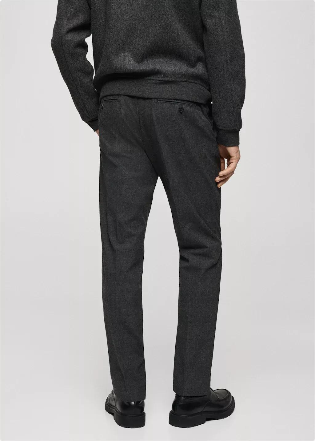 Grey Prince Of Wales Check Flannel Trousers, , large image number 7