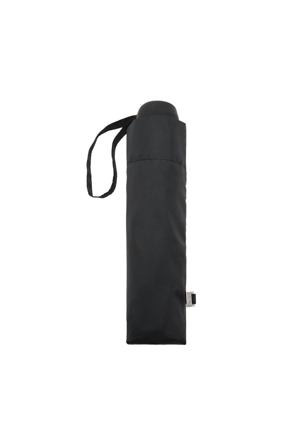 Black Plain Folding Umbrella, Black, large image number 2