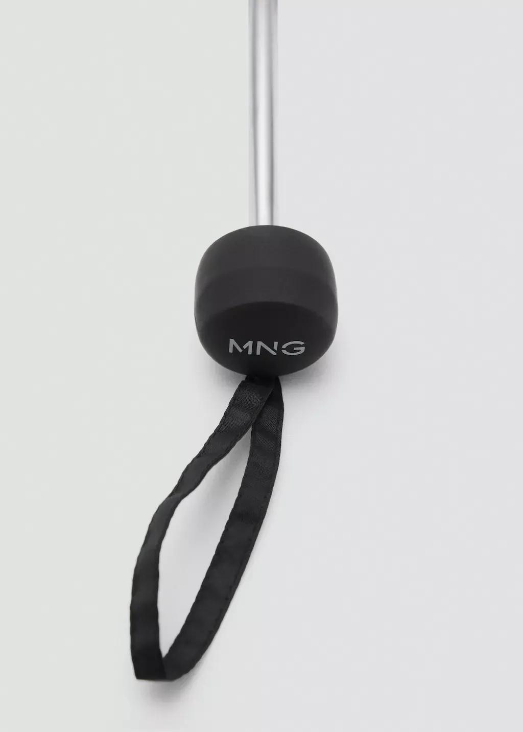 Black Plain Folding Umbrella, Black, large image number 3