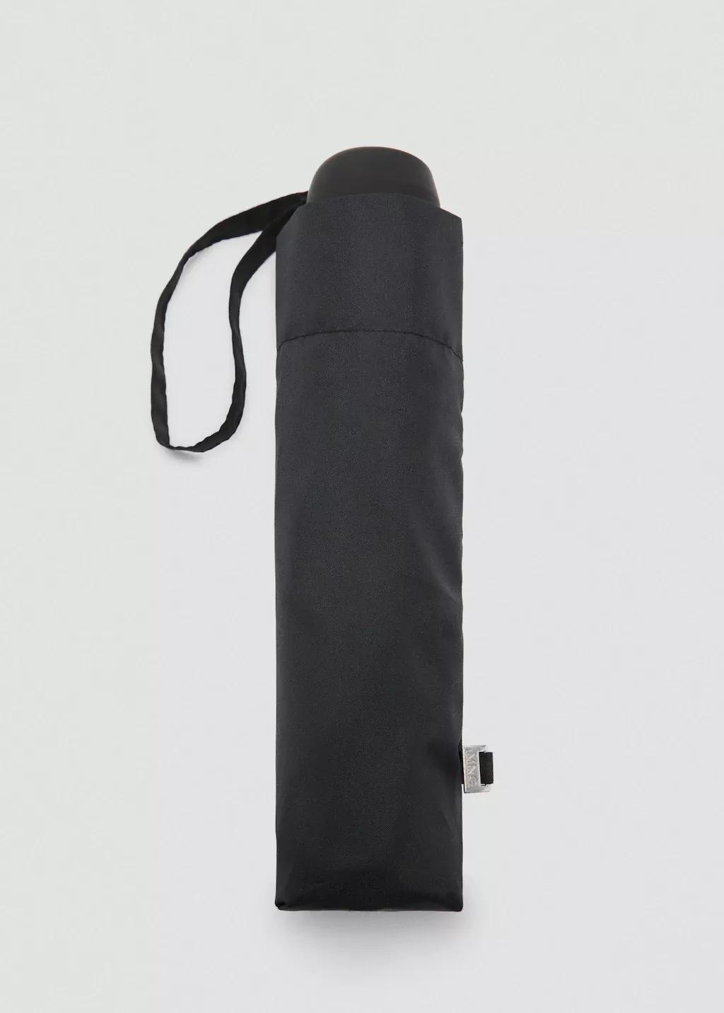 Black Plain Folding Umbrella, Black, large image number 4