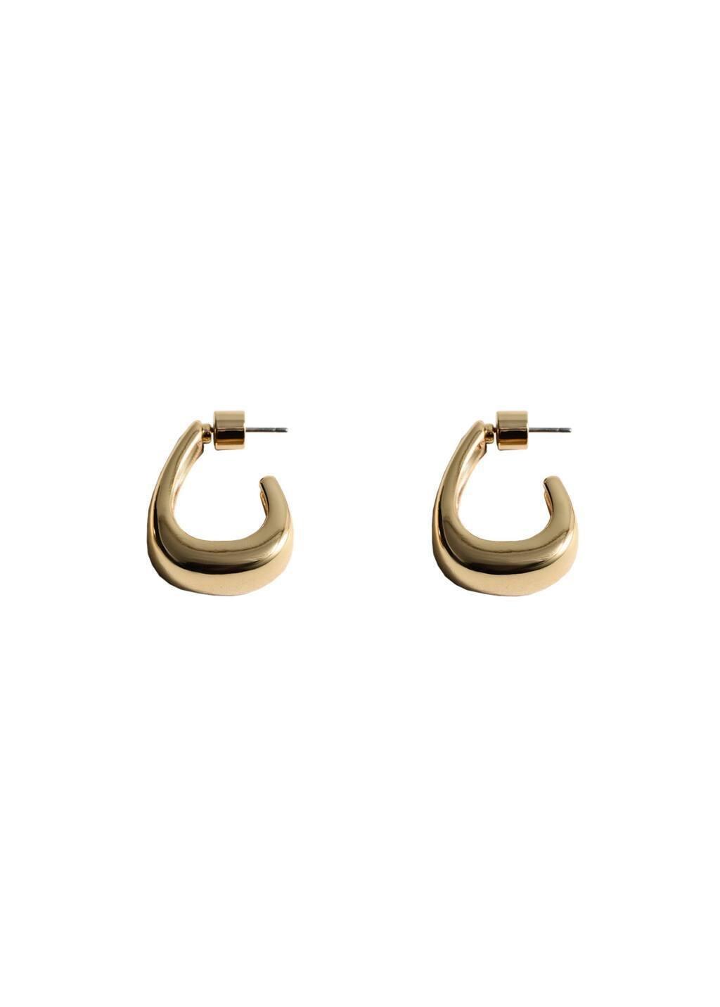 Gold Twisted Hoop Earrings, Gold, large image number 3