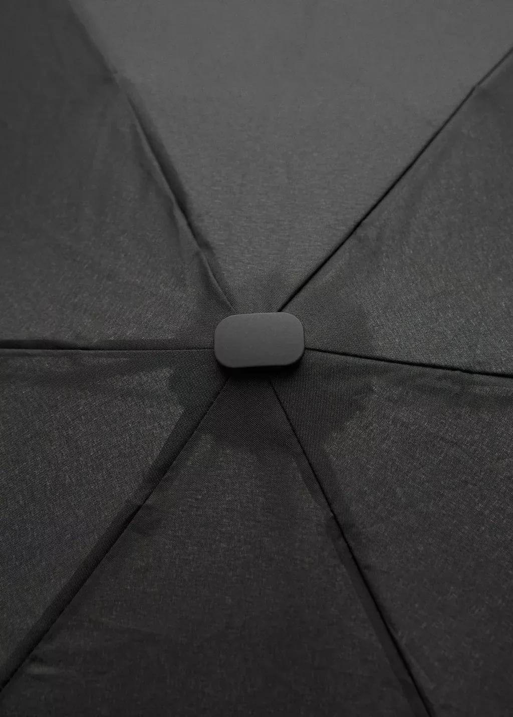 BLACK Plain folding umbrella, Black, large image number 1