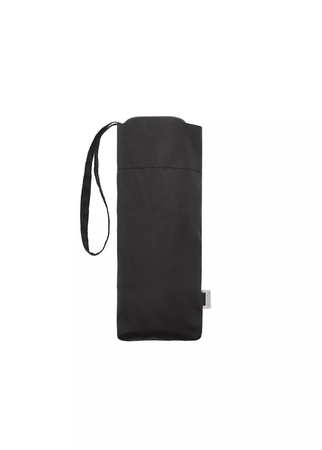 BLACK Plain folding umbrella, Black, large image number 3