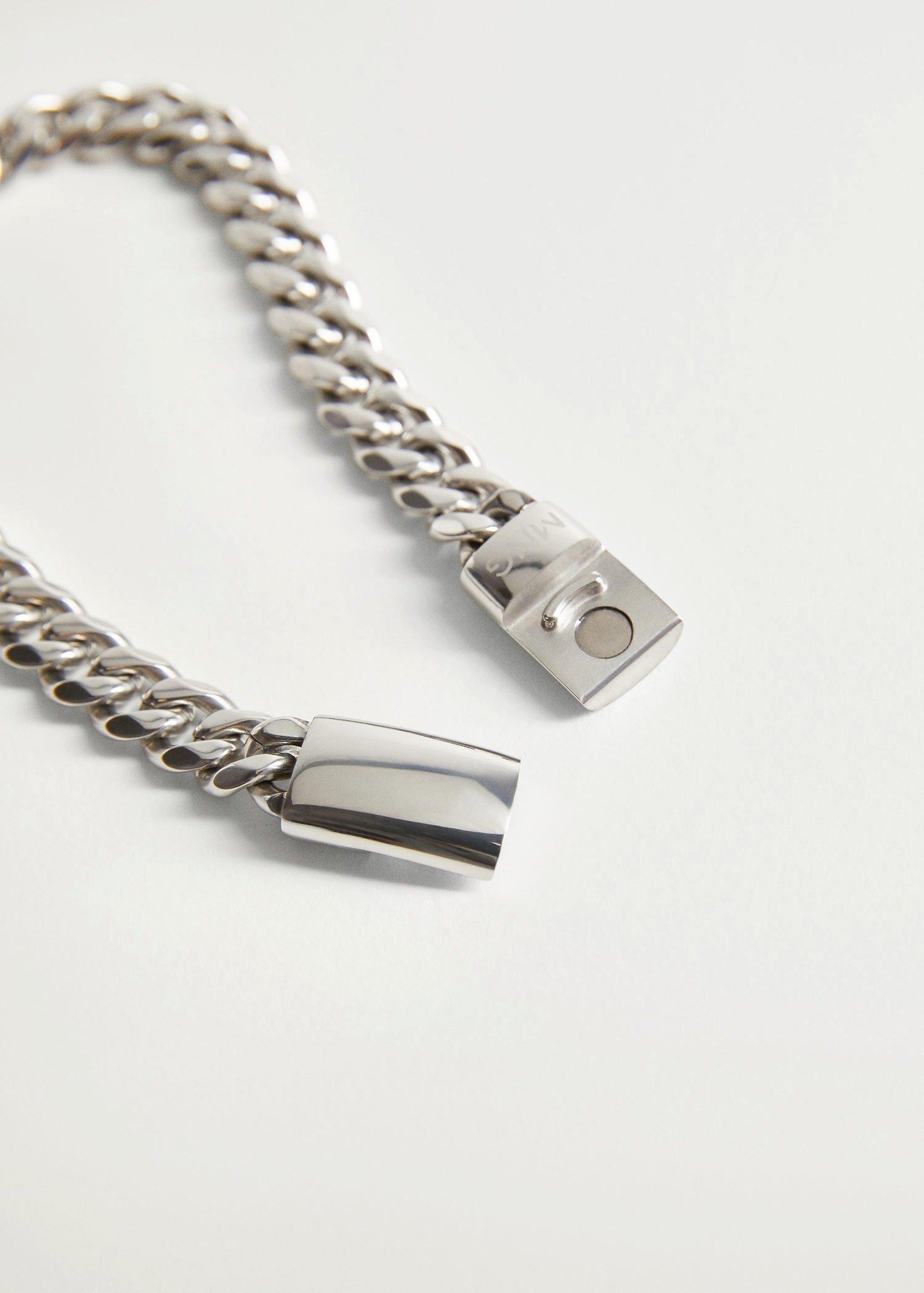 Silver Stainless Steel Bracelet, Men, , large image number 2